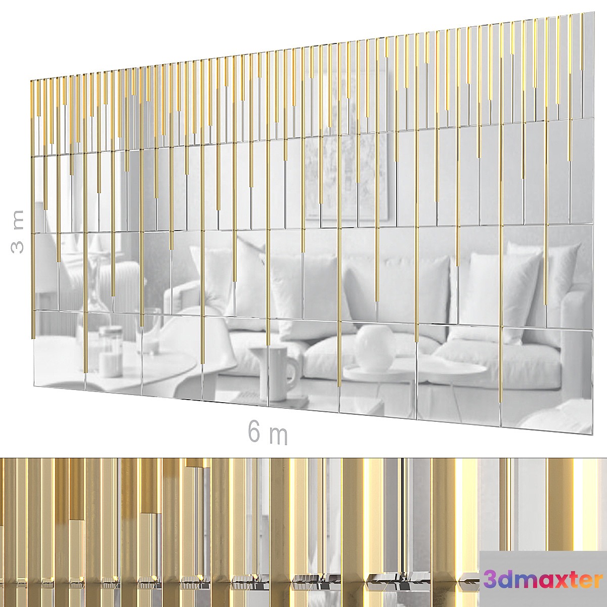 Decorative wall 261. 3D Max