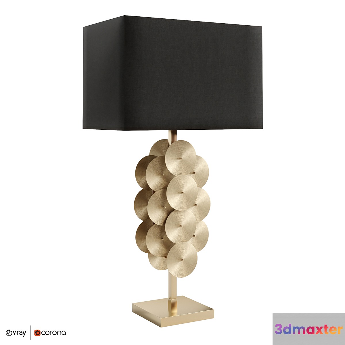 Table Lamp Puzzle Circles 3D Max