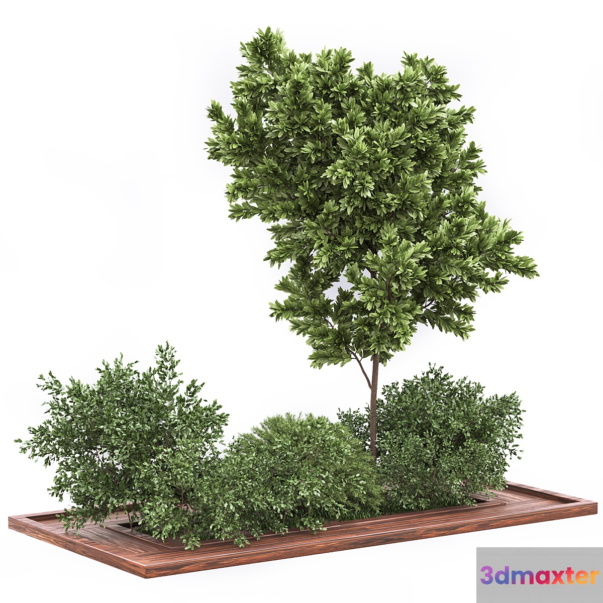 Garden set bush and Tree_Set01 3D Max