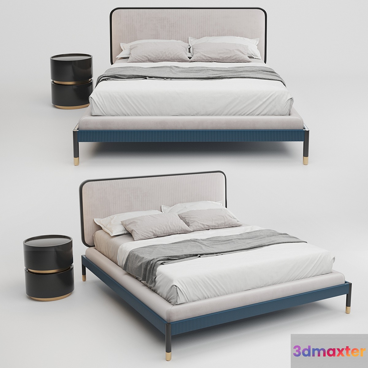 Pianca Amante Plisse Bed 3D Max