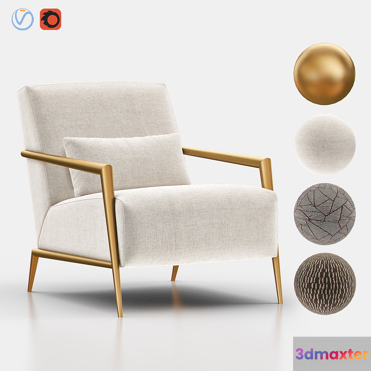 ENZO Lounge Chair BAU3104C 3D Max