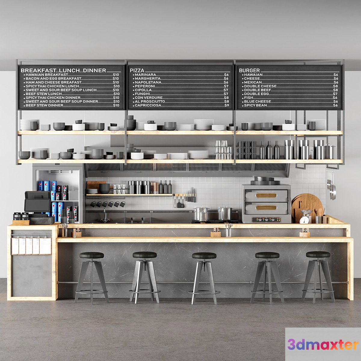 Restaurant 01 3D Max