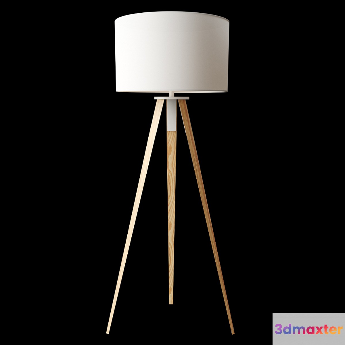 Floor lamp with wooden legs white Uzagi from La Forma
