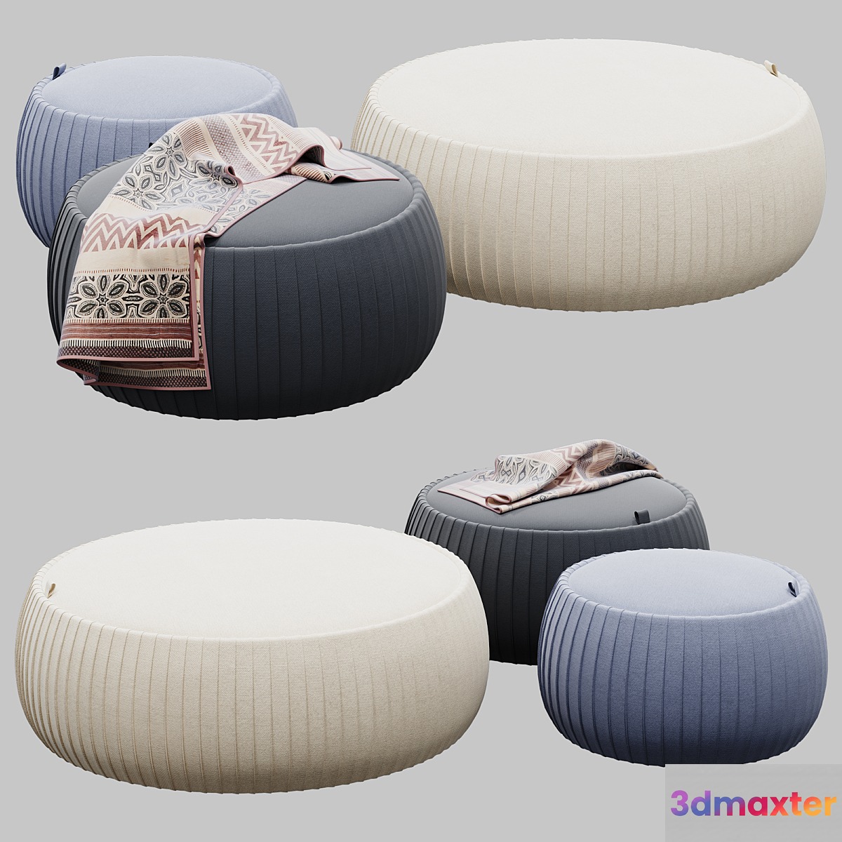 Tonin Casa PLISSÈ | Storage pouf