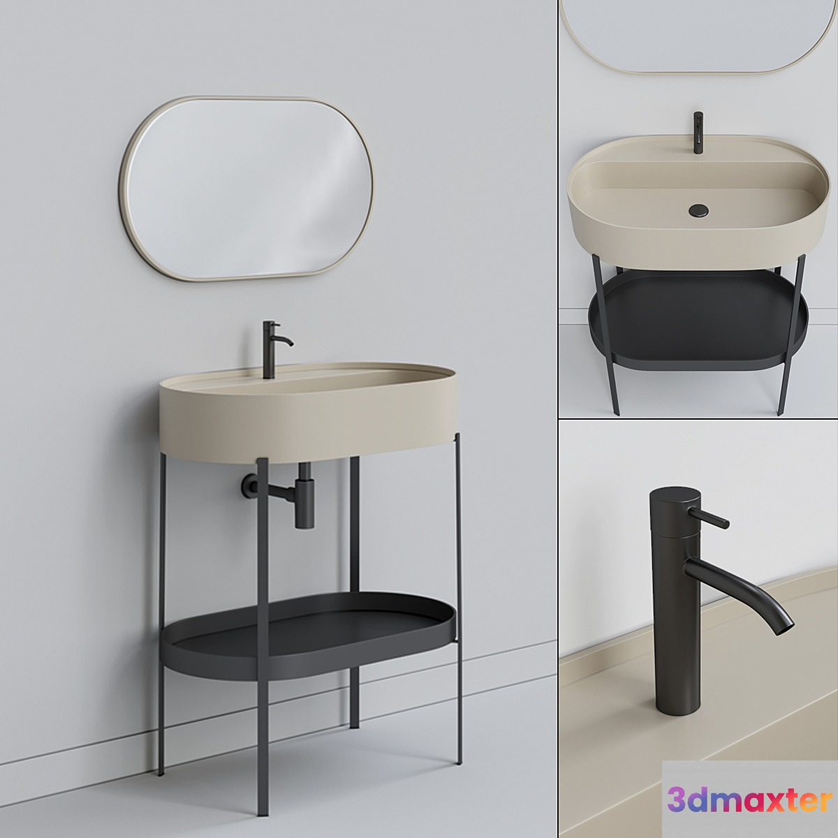 CONSOLLE Oval washbasin