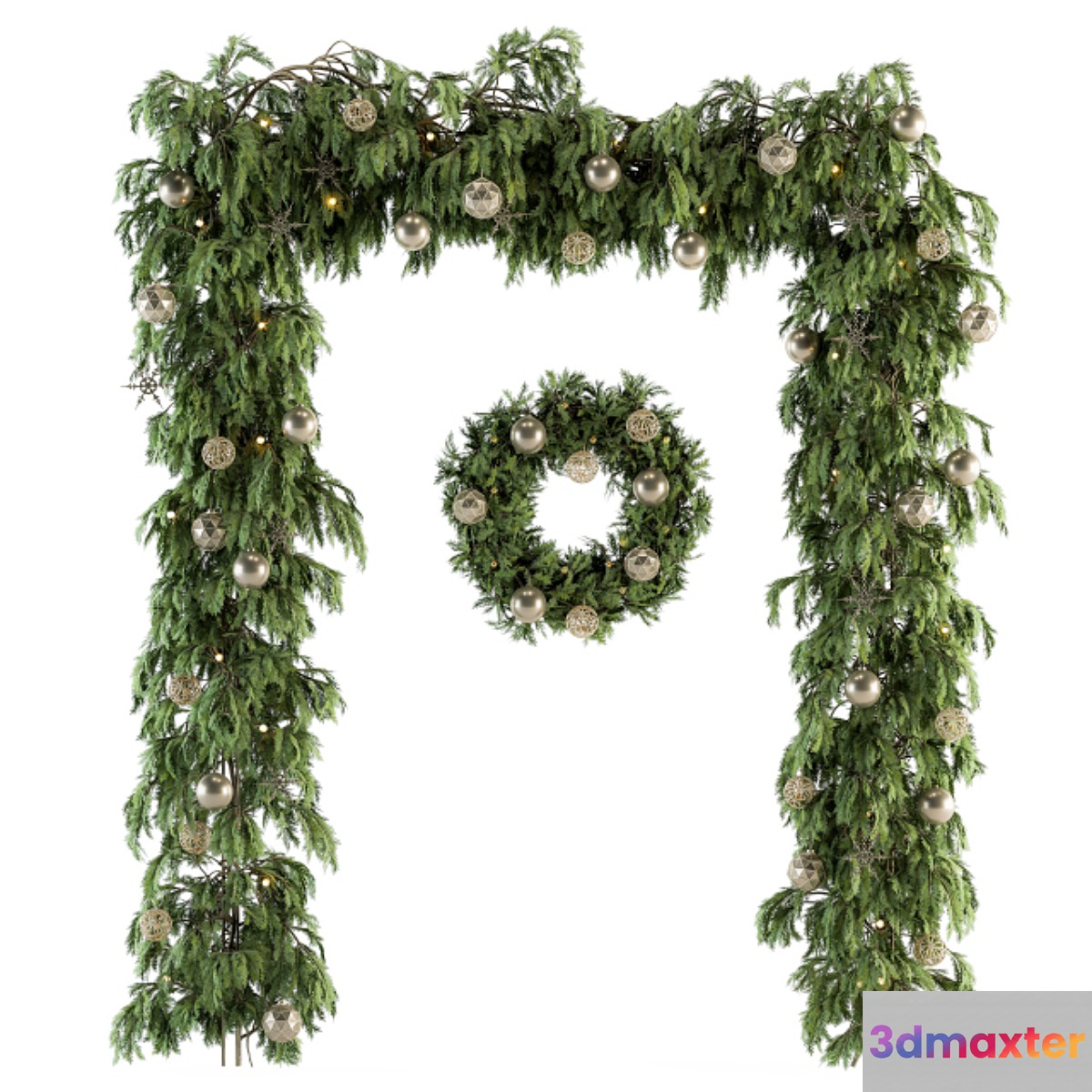 porch decorating christmas - Christmas Set 22 3D Max