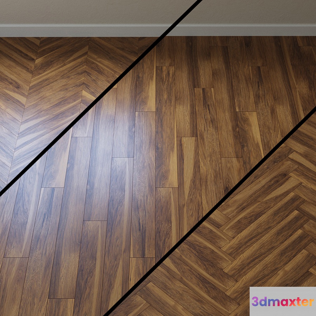 Parquet Krono Original Vintge Classic Appalachian Pecan 3D Max