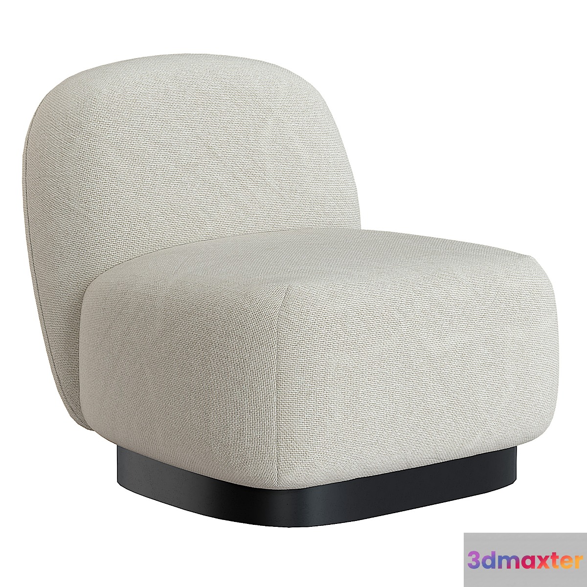 Elsie Cream White Armchair 3D Max