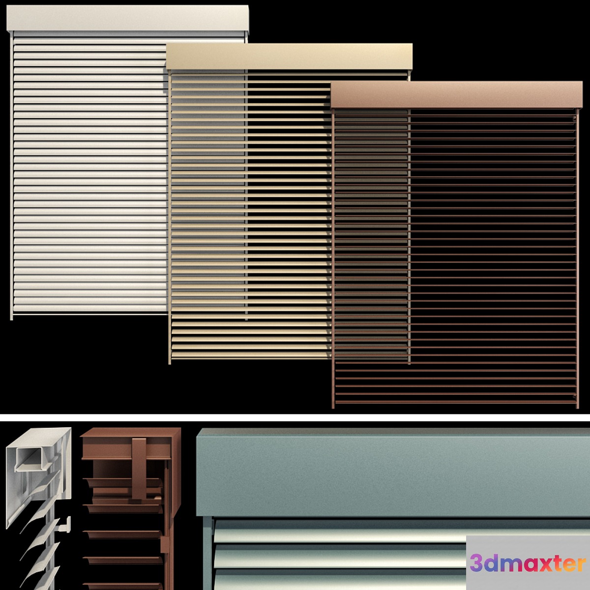 Metal blinds for windows and doors