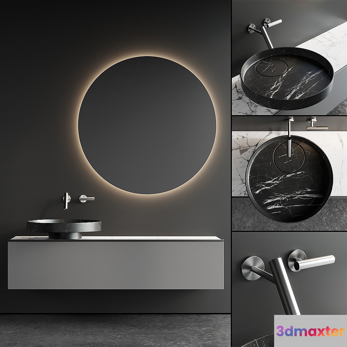 Falper Eccentrico Vanity Unit Set 1 3D Max