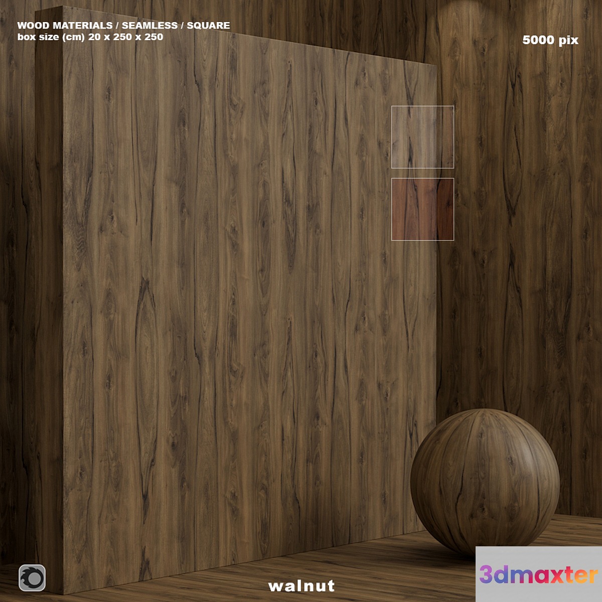 Material wood (seamless) walnut - set 111 3D Max