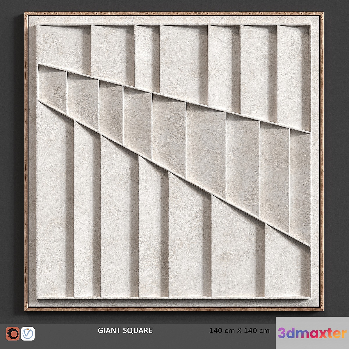 Relief Giant Square 3D Max
