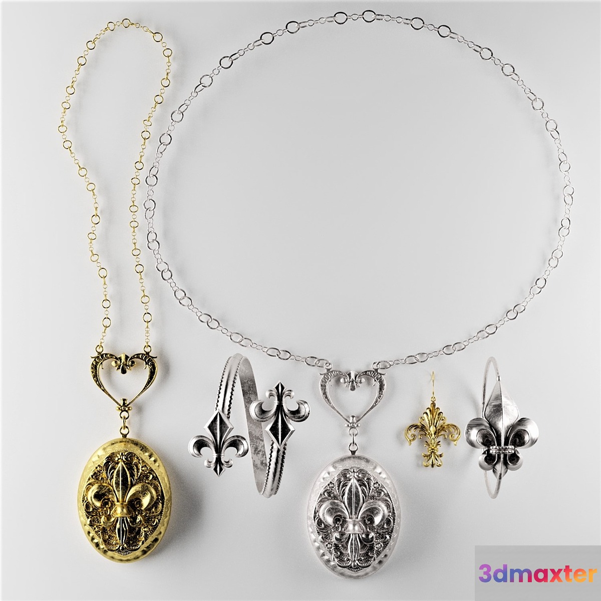 fleur-de-lis- (jewelery) 3D Max