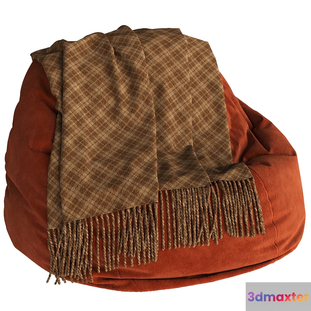 Bean bag chair with blanket 3D Max