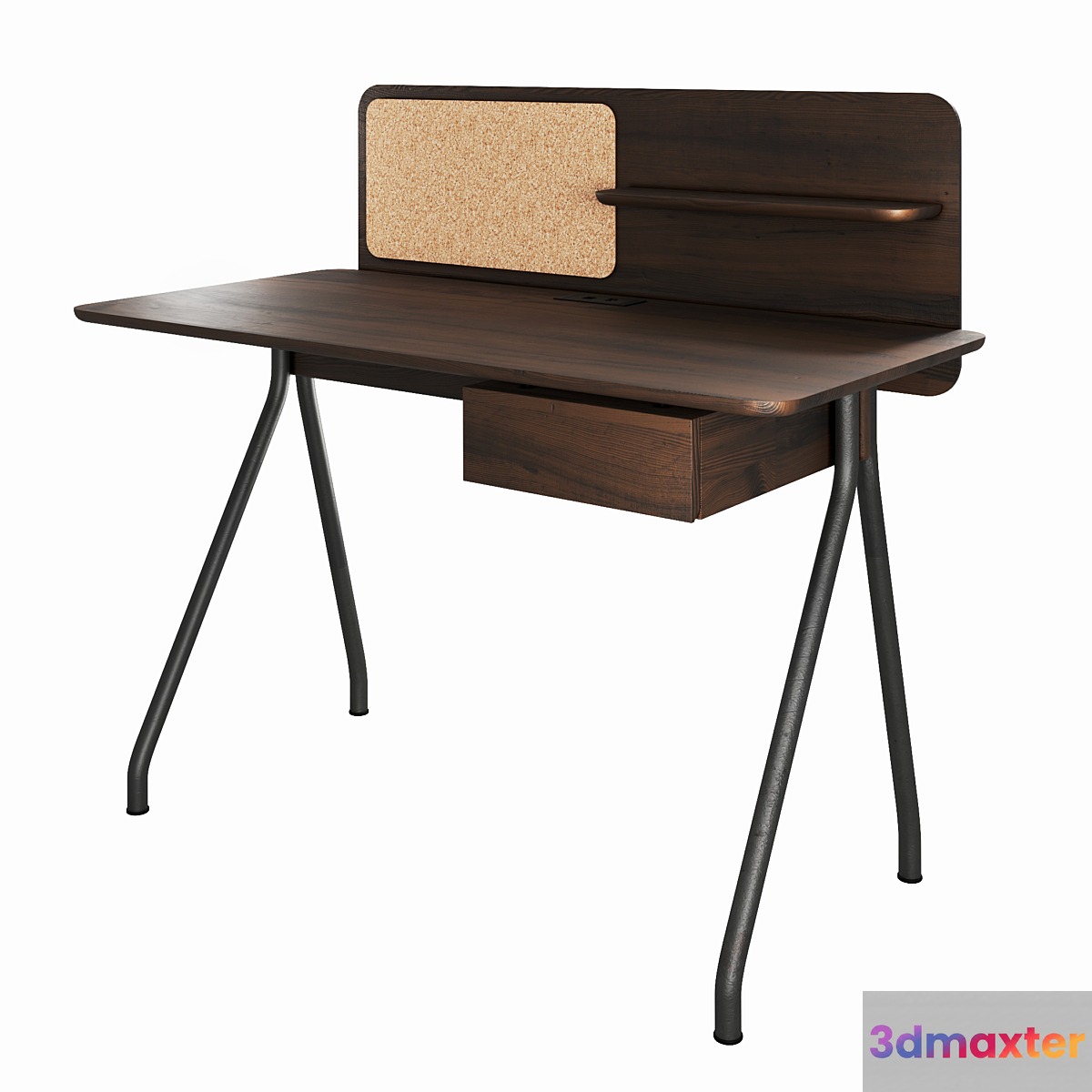 Simple Writing Desk with Divider by OEO Studio _ HBF Furniture