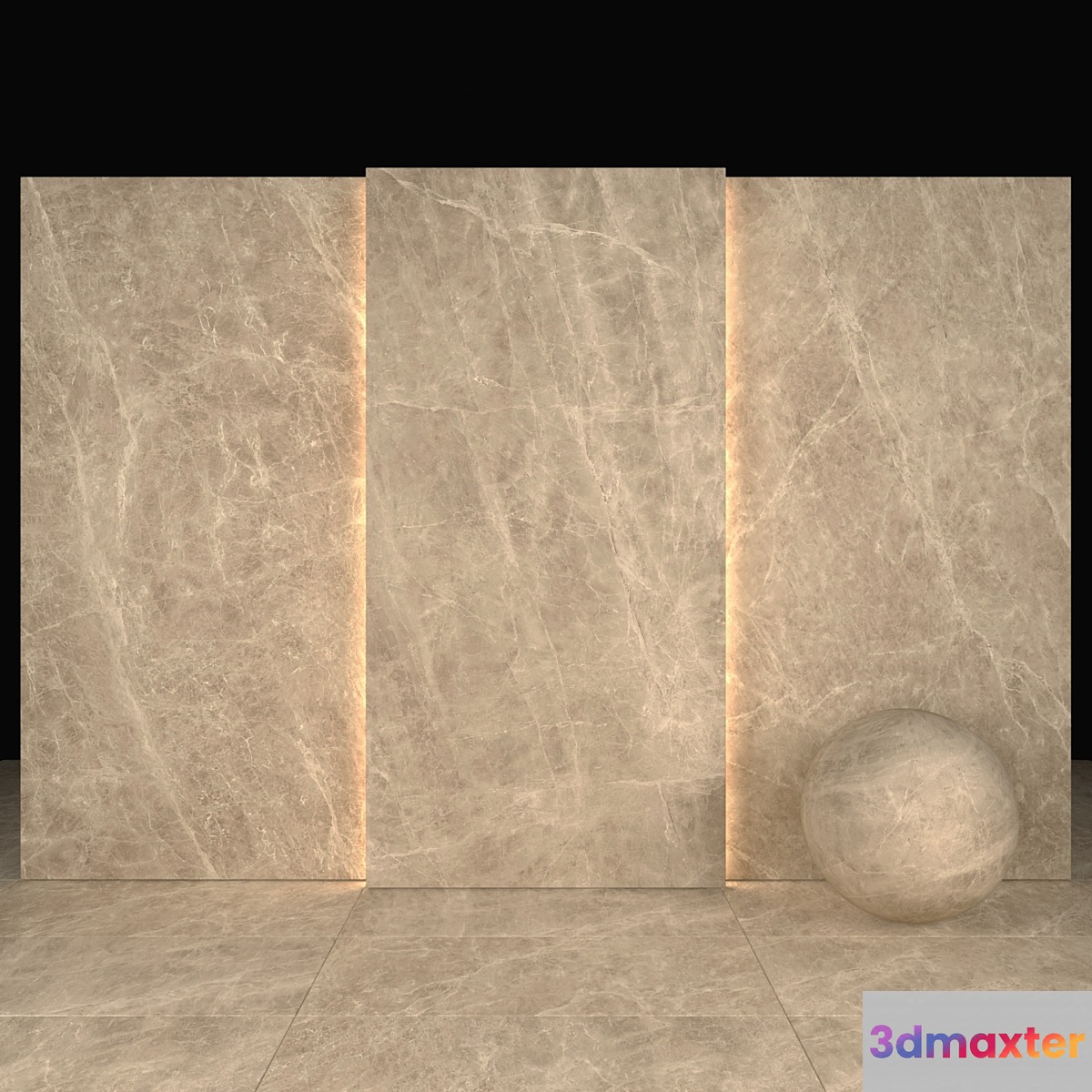 Beautiful sable marble 3D Max