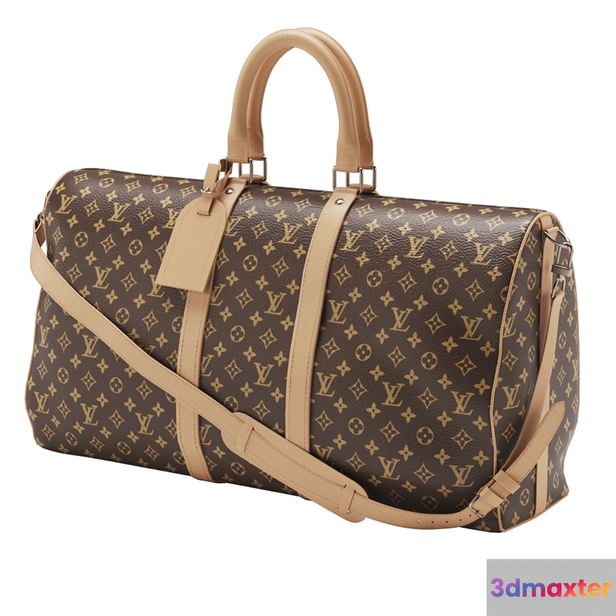 Louis Vuitton Monogram Keepall Bandouliere 55 3D Max