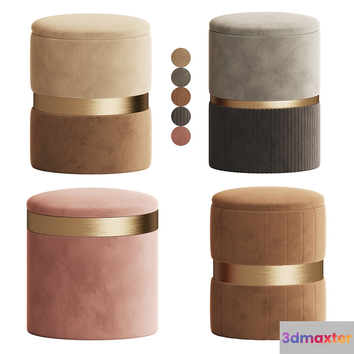 Inmyroom Ottoman Set 3D Max