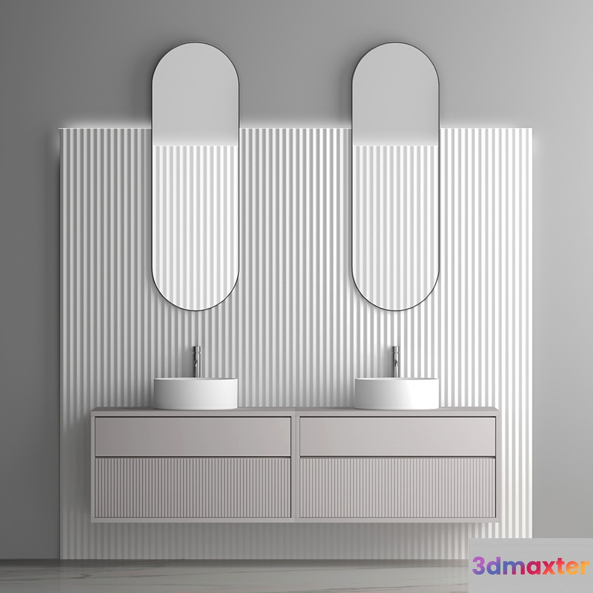 Bathroom set 04 3D Max