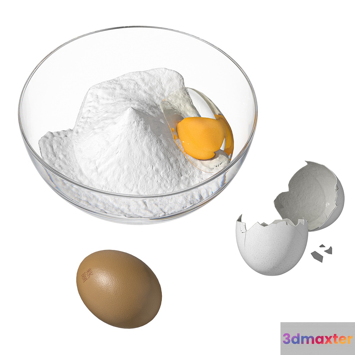 Eggs set-3 3D Max