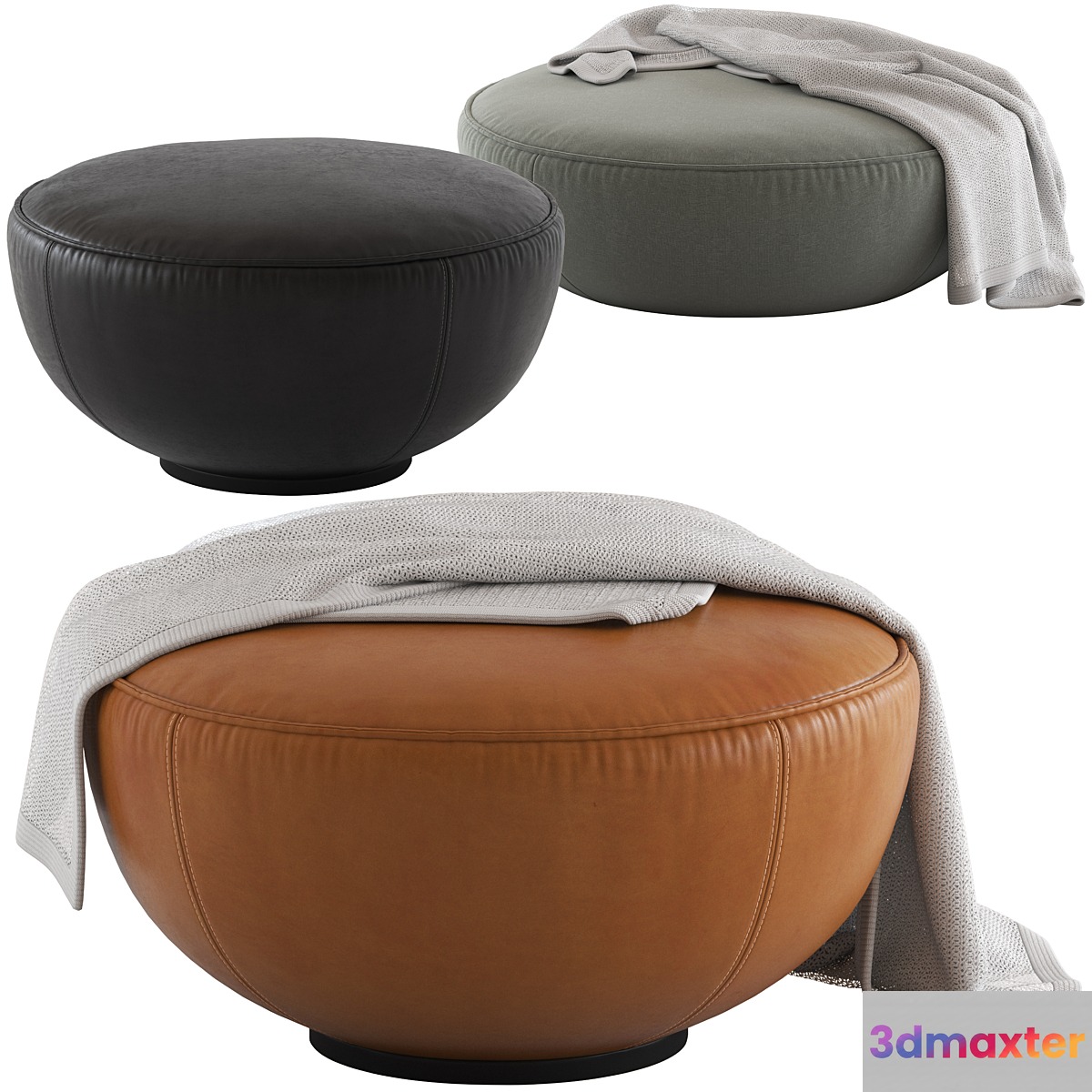 Globewest Natadora Fable Ottoman 3D Max