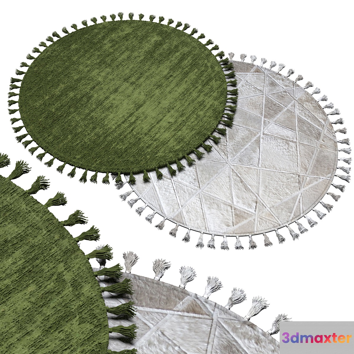 round carpets 3D Max