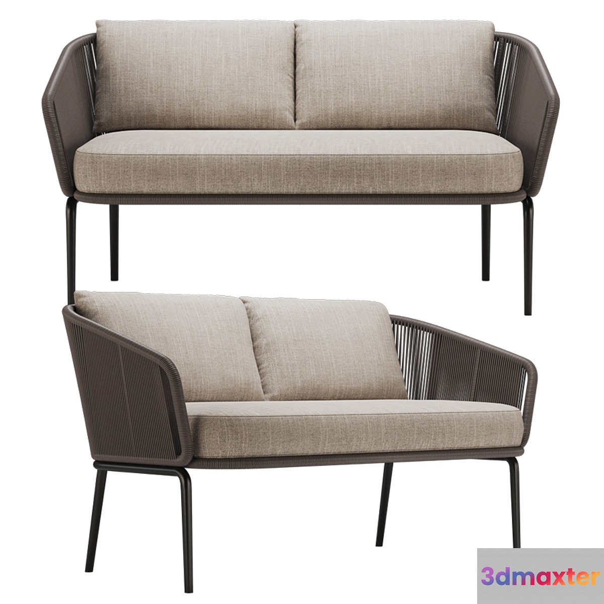 Dedon Rilly 2 Seater sofa 3D Max