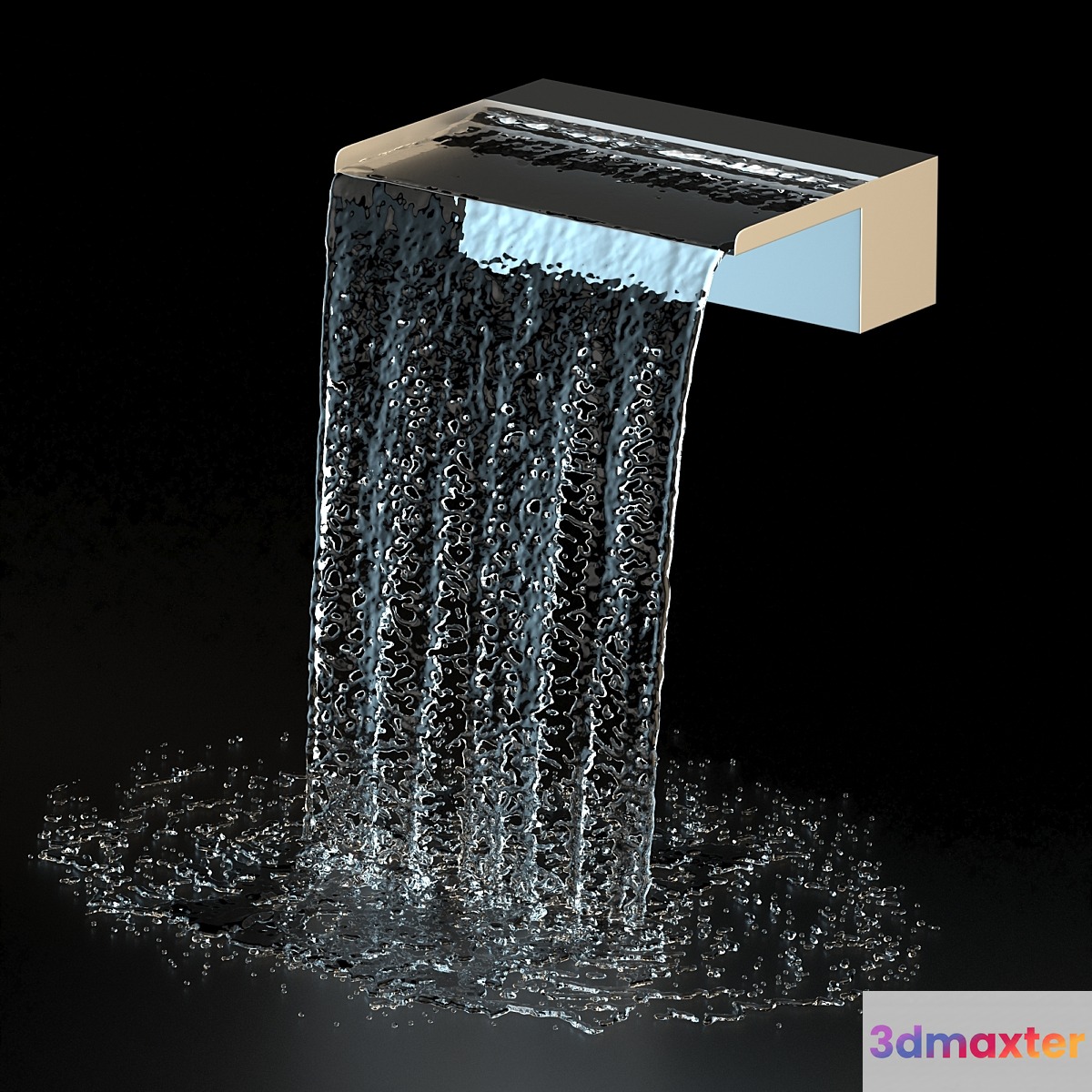 Wasserfall edelstahl 3D Max