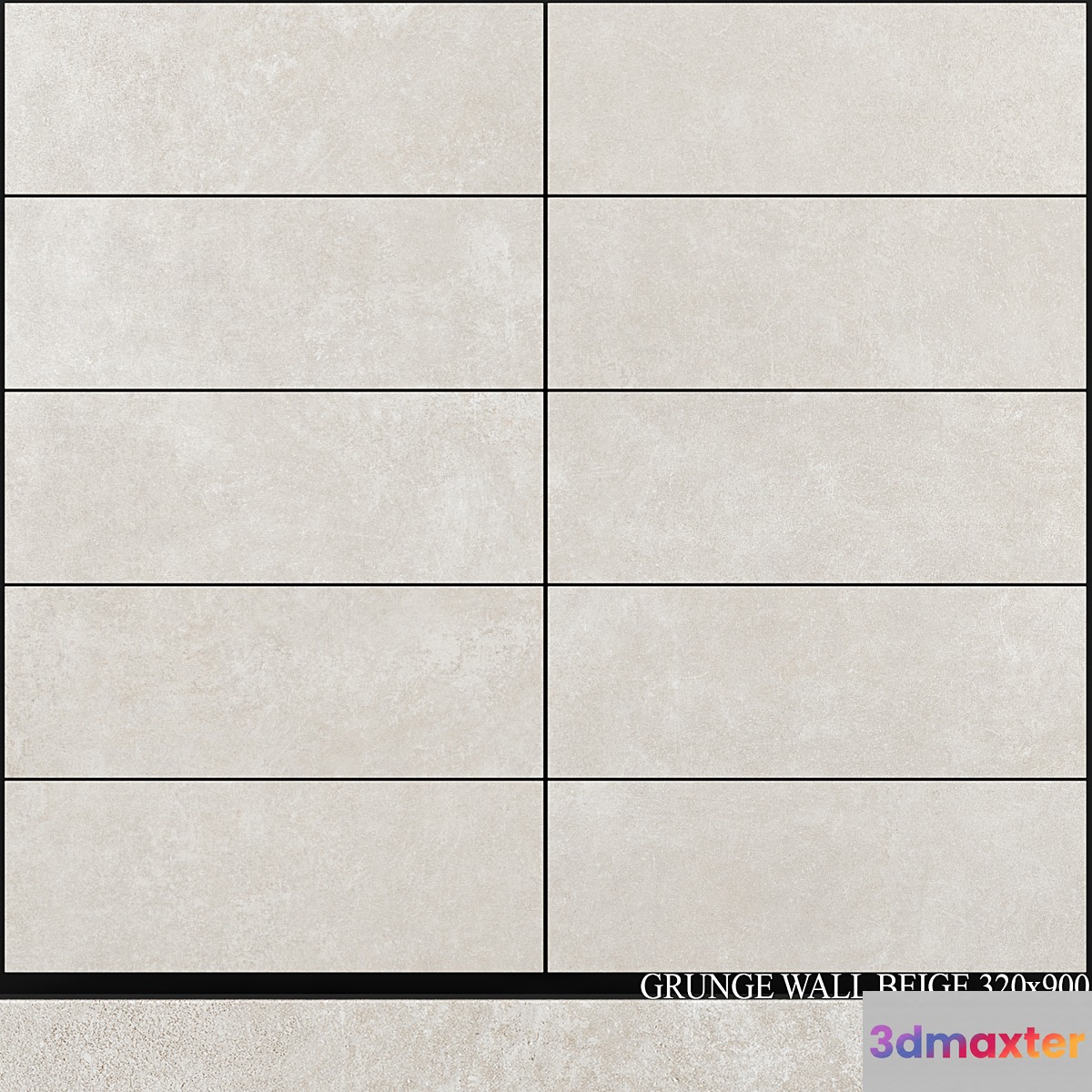 Peronda Grunge Wall Beige 320x900 3D Max