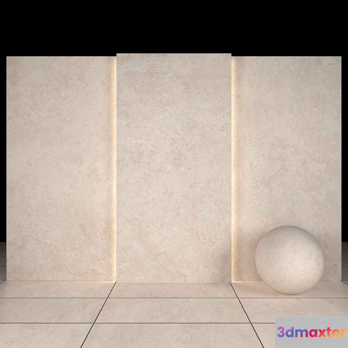 Lava Beige Stone 02 3D Max
