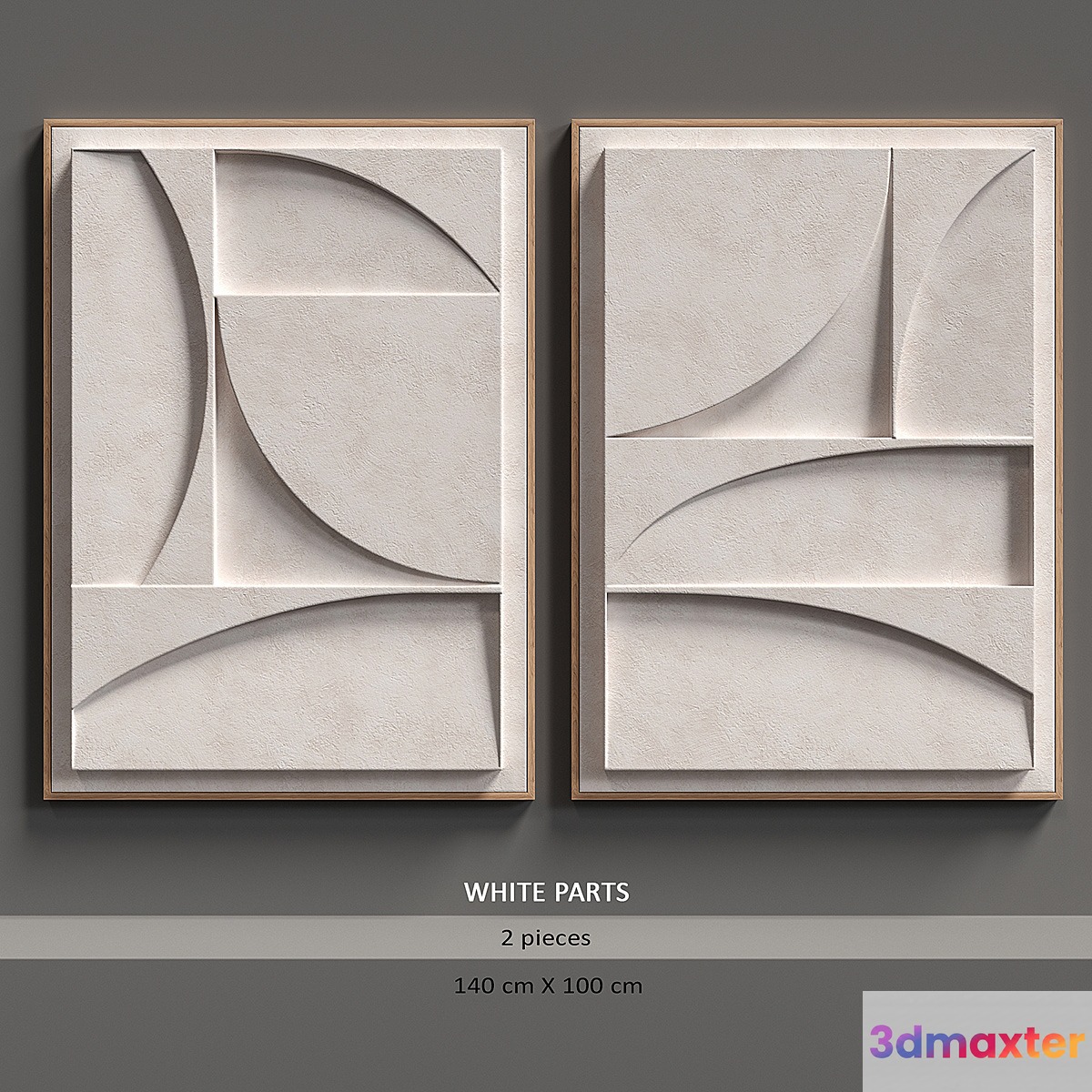 Relief White Parts 3D Max