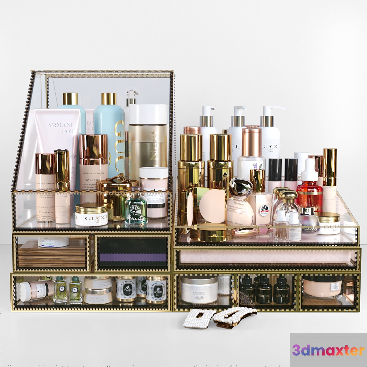 A set of luxury cosmetics in a beauty salon. Cosmetics