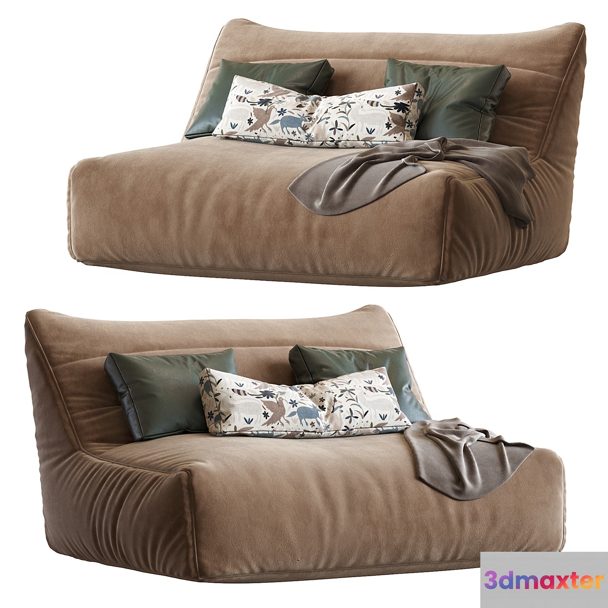 Levi Bean Bag sofa 3D Max