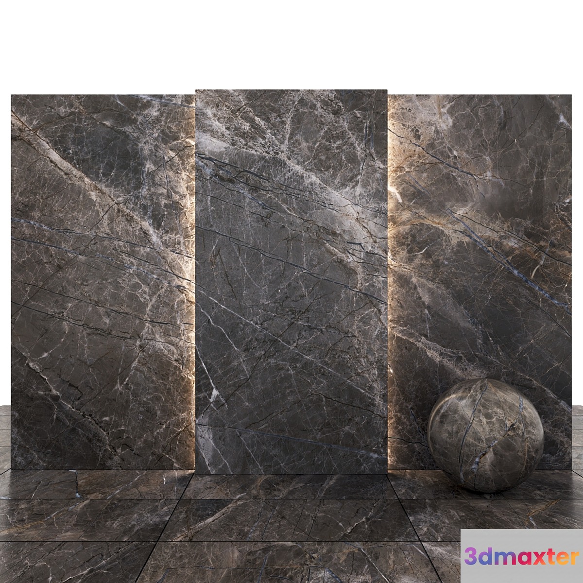 Alanya dark marble 3D Max