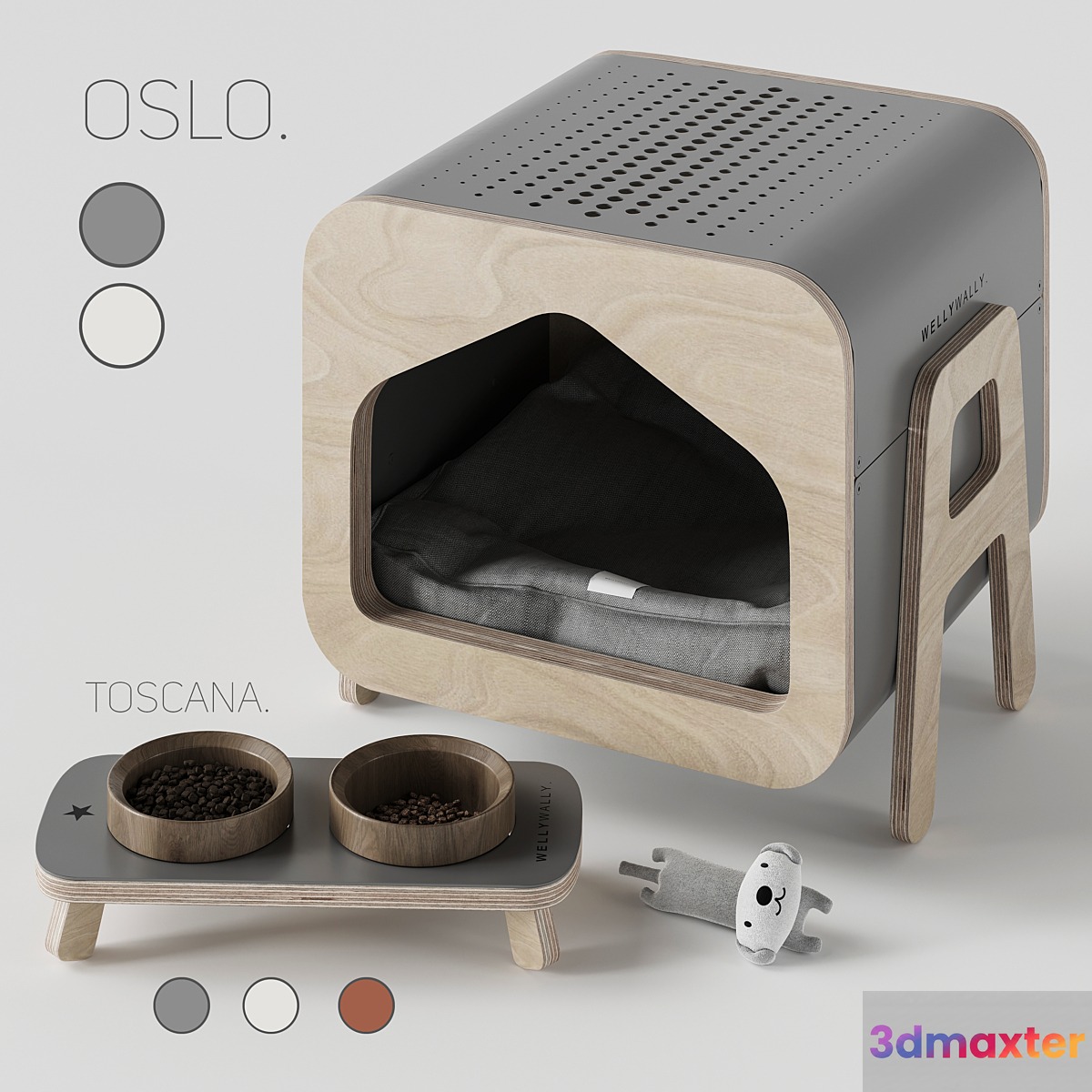 WeelyWally Oslo house and Toscana pet feeder