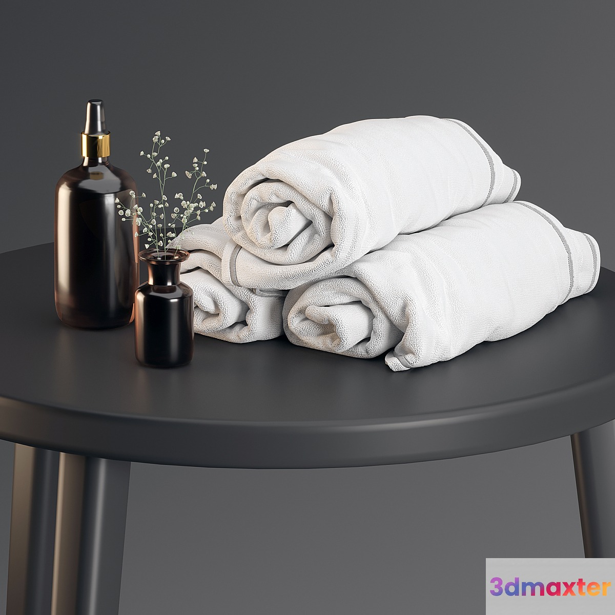 Decorative set in the bath 3D Max