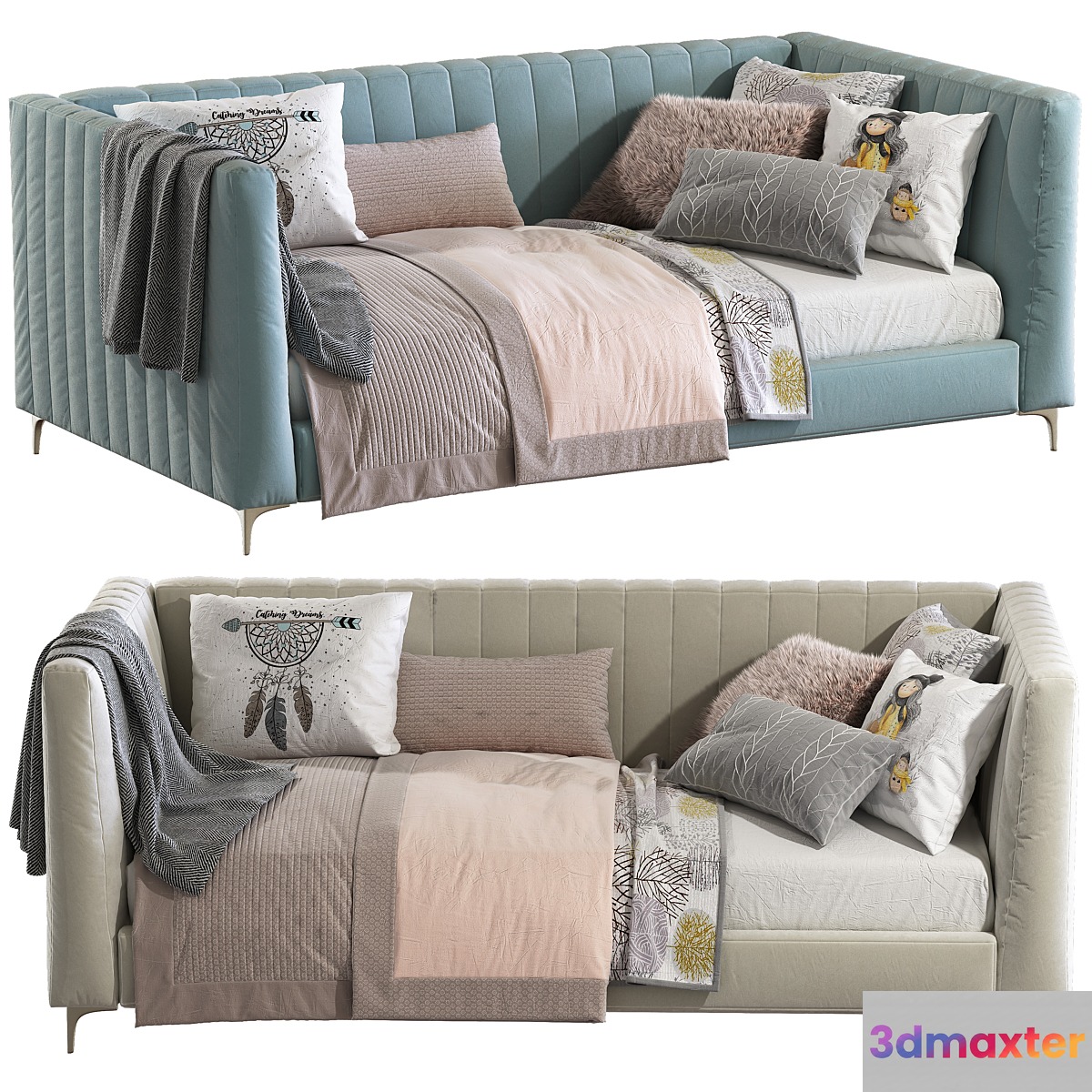 Bed sofa Avalon Channel Stitch Upholstered Daybed