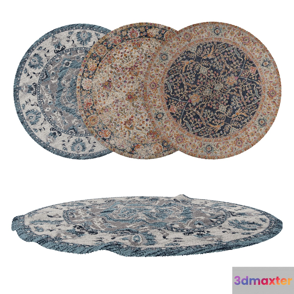 Round Carpets Set 191 3D Max