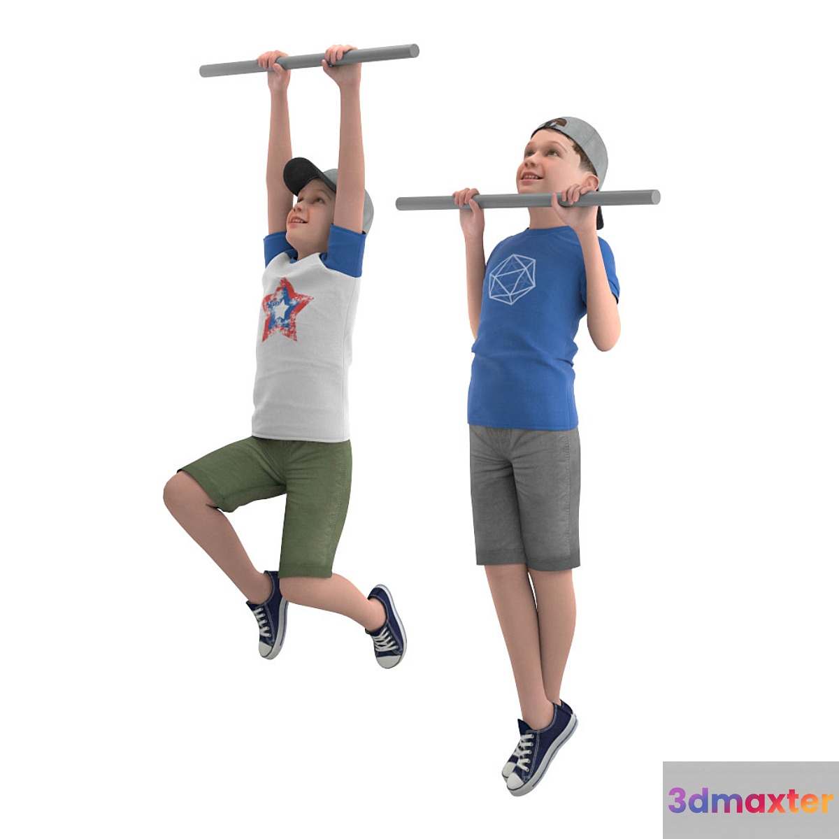 Boy on the horizontal bar