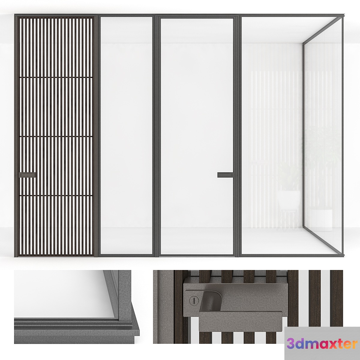 Stained-glass doors Rimadesio Spazio (Sail Zen)