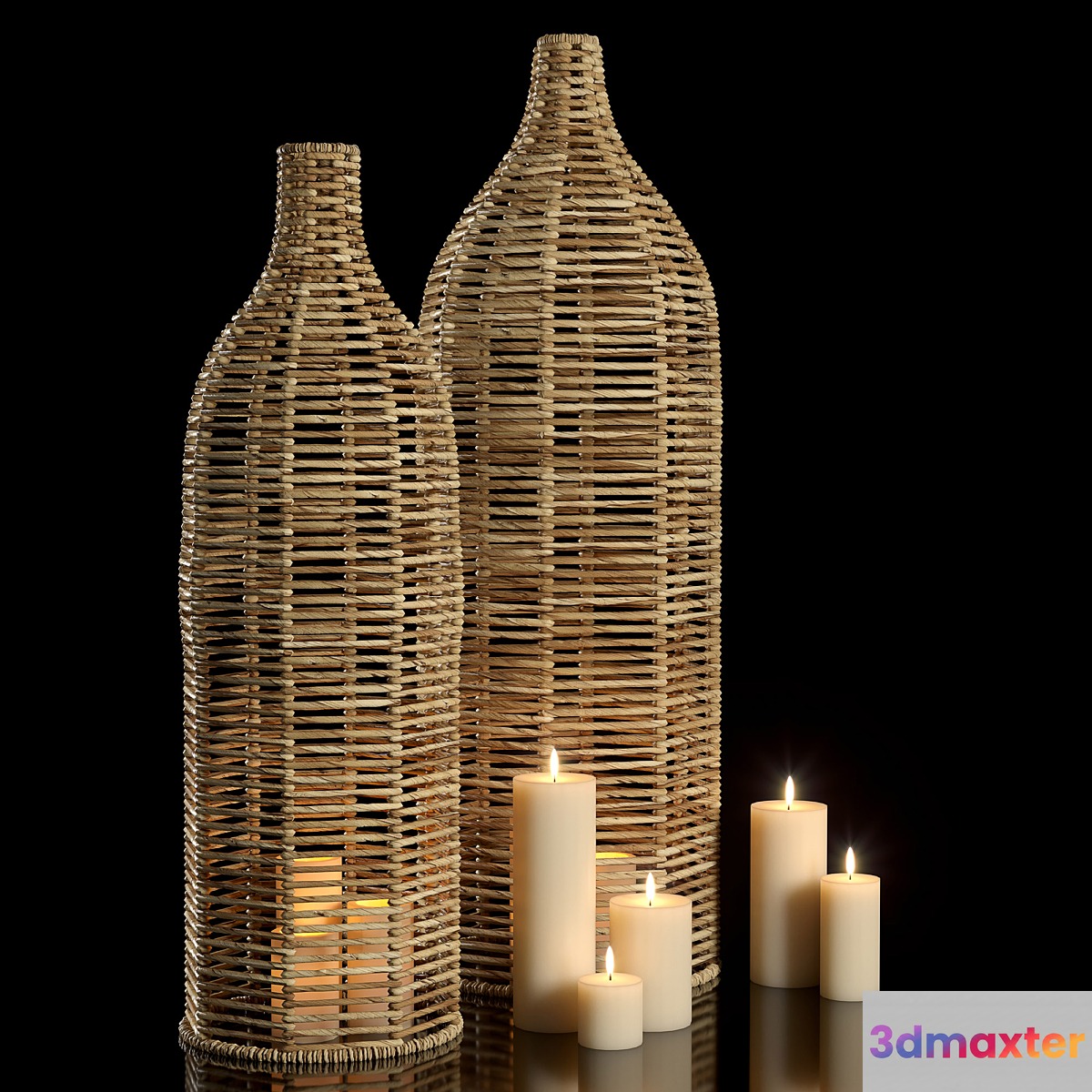 Wicker vases