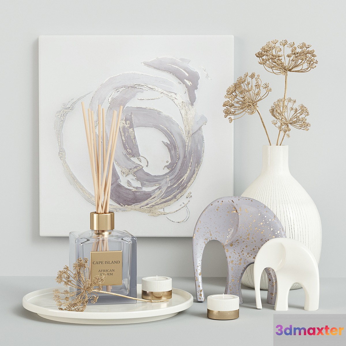 Elefante Decor Set 01 3D Max
