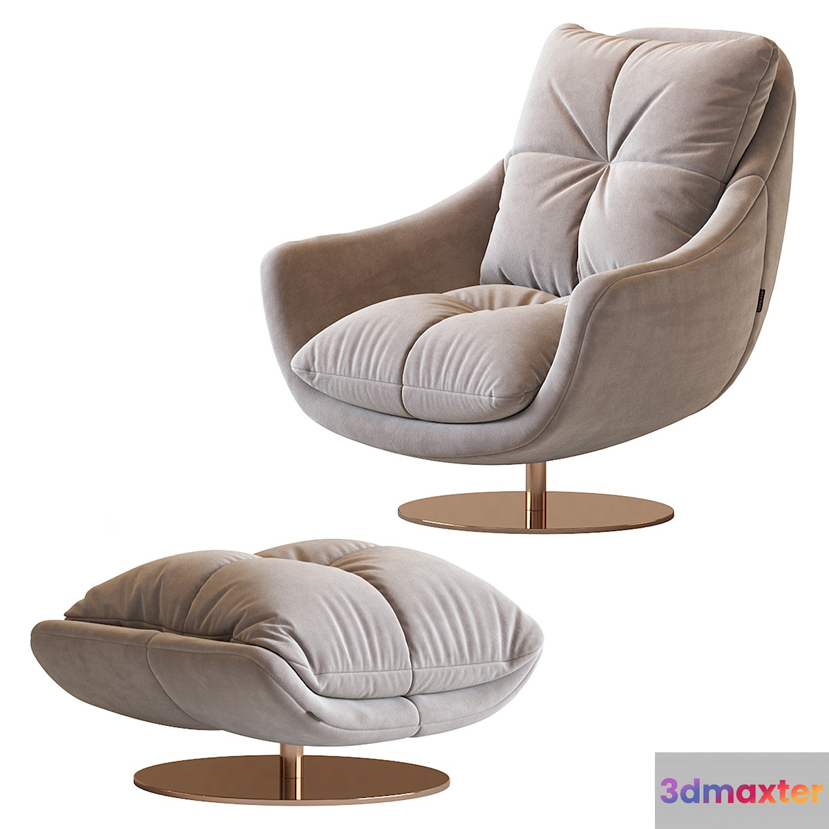 Sophia Swivel armchair 3D Max
