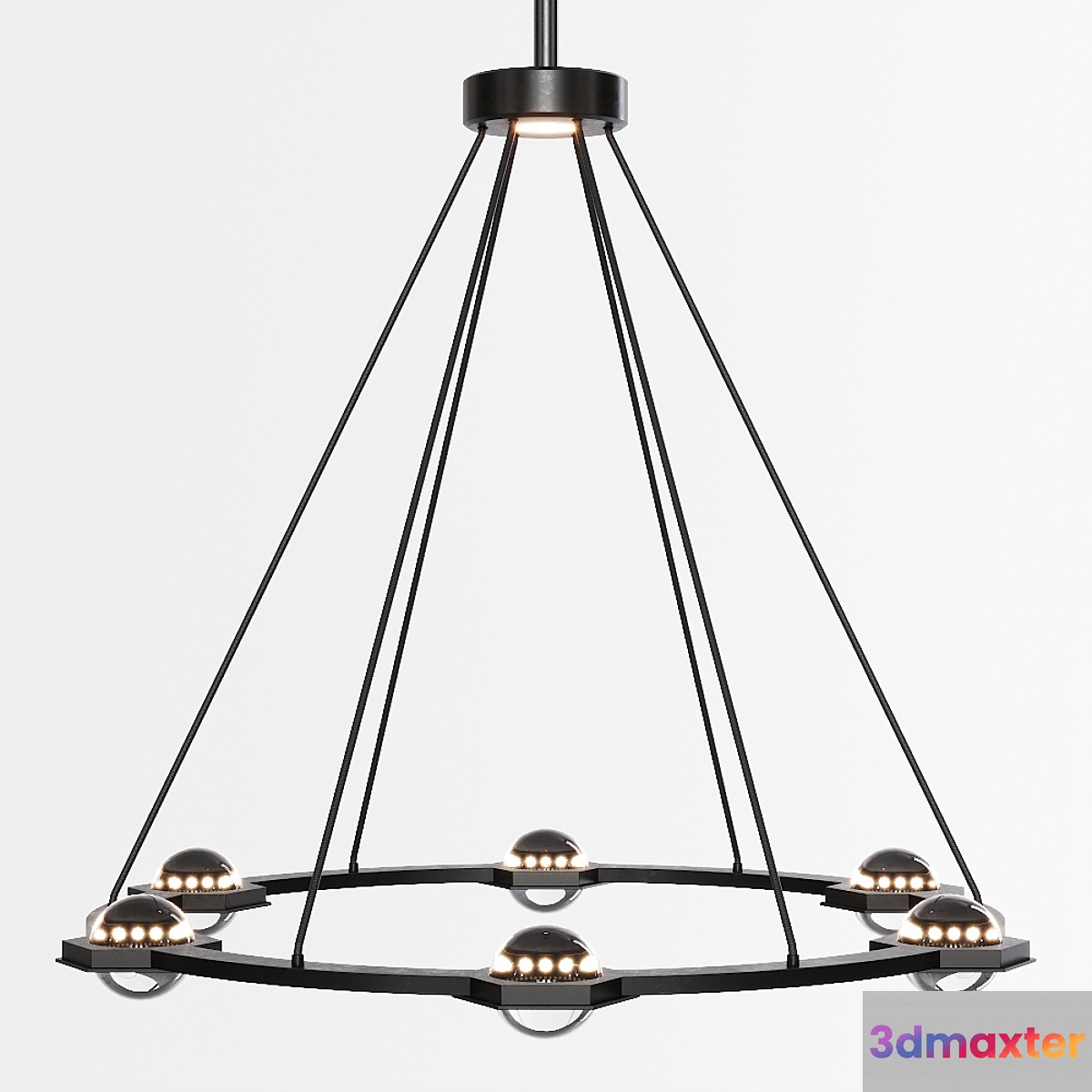 Restoration Hardware ECLATANT ROUND CHANDELIER 36 Black 1 - No.4