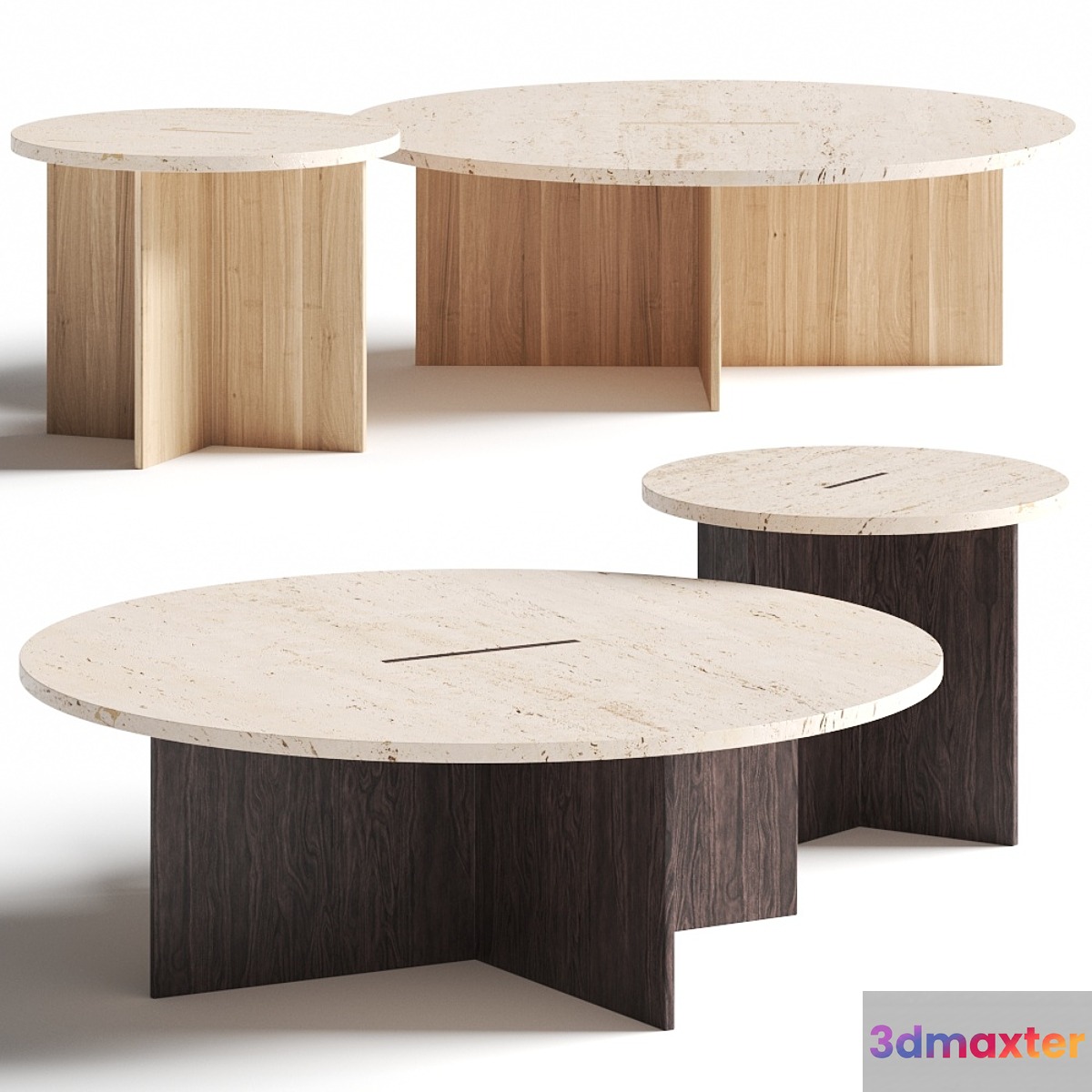 Karimoku Case Study Kinuta N-ST01 Coffee Tables 3D Max