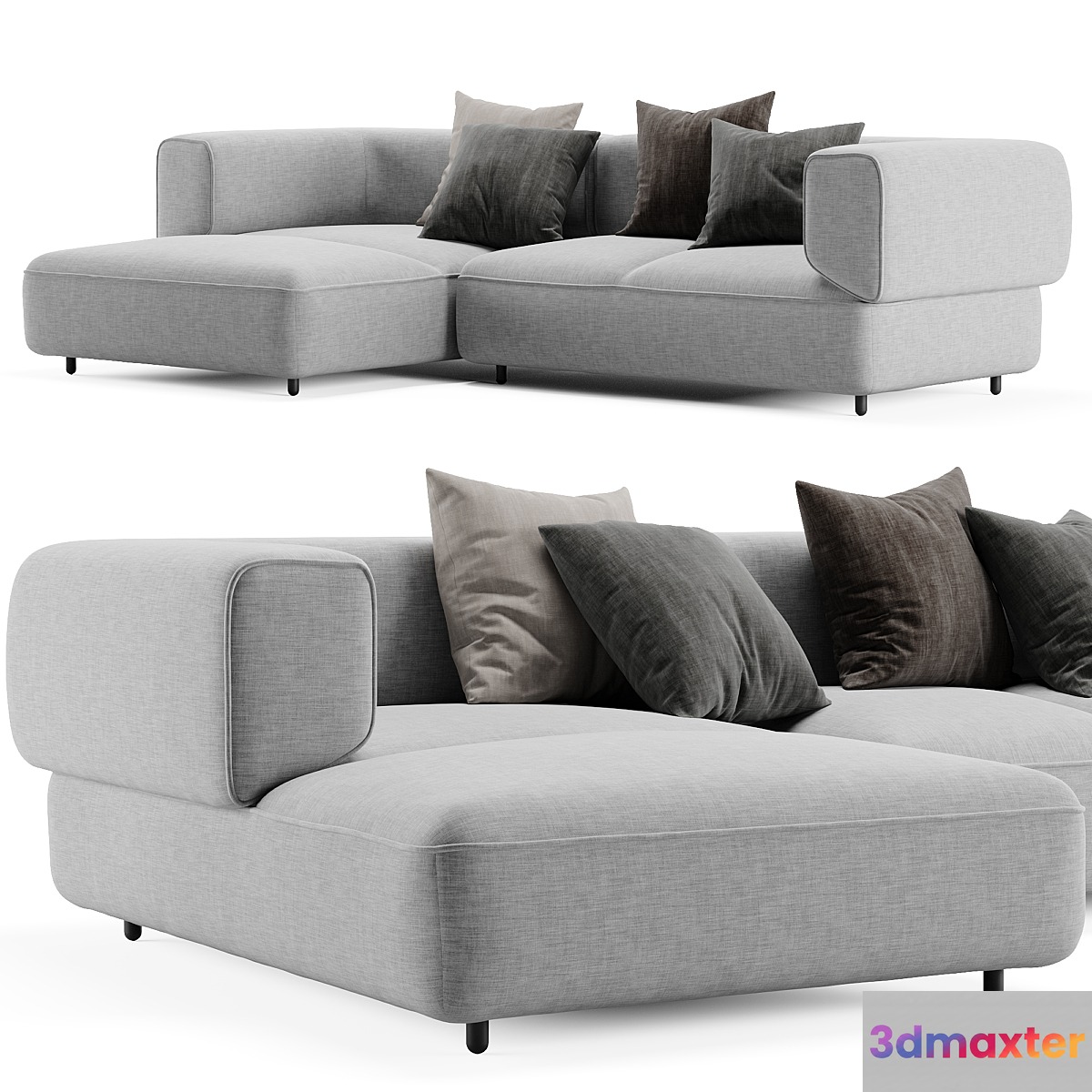 Wendelbo poff sofa 3D Max