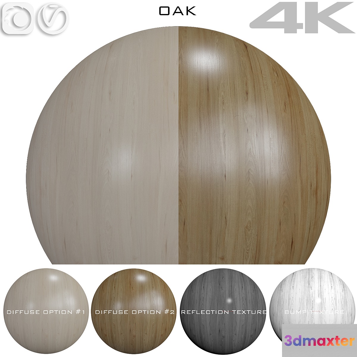 Seamless texture - Oak 2 3D Max