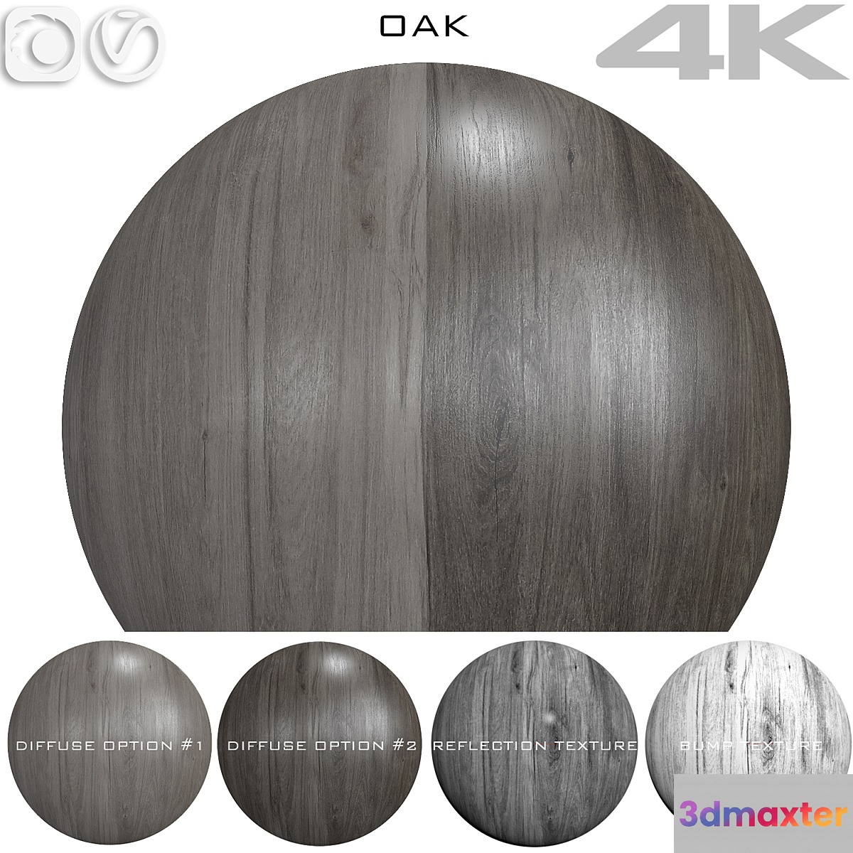 Seamless texture - Oak 6 3D Max