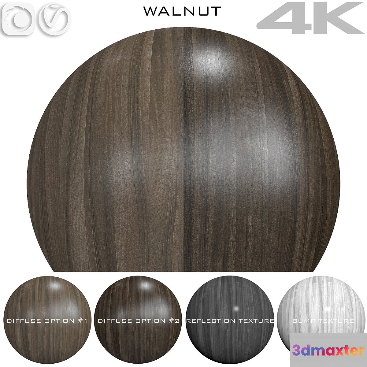 Seamless texture - Walnut 6 3D Max