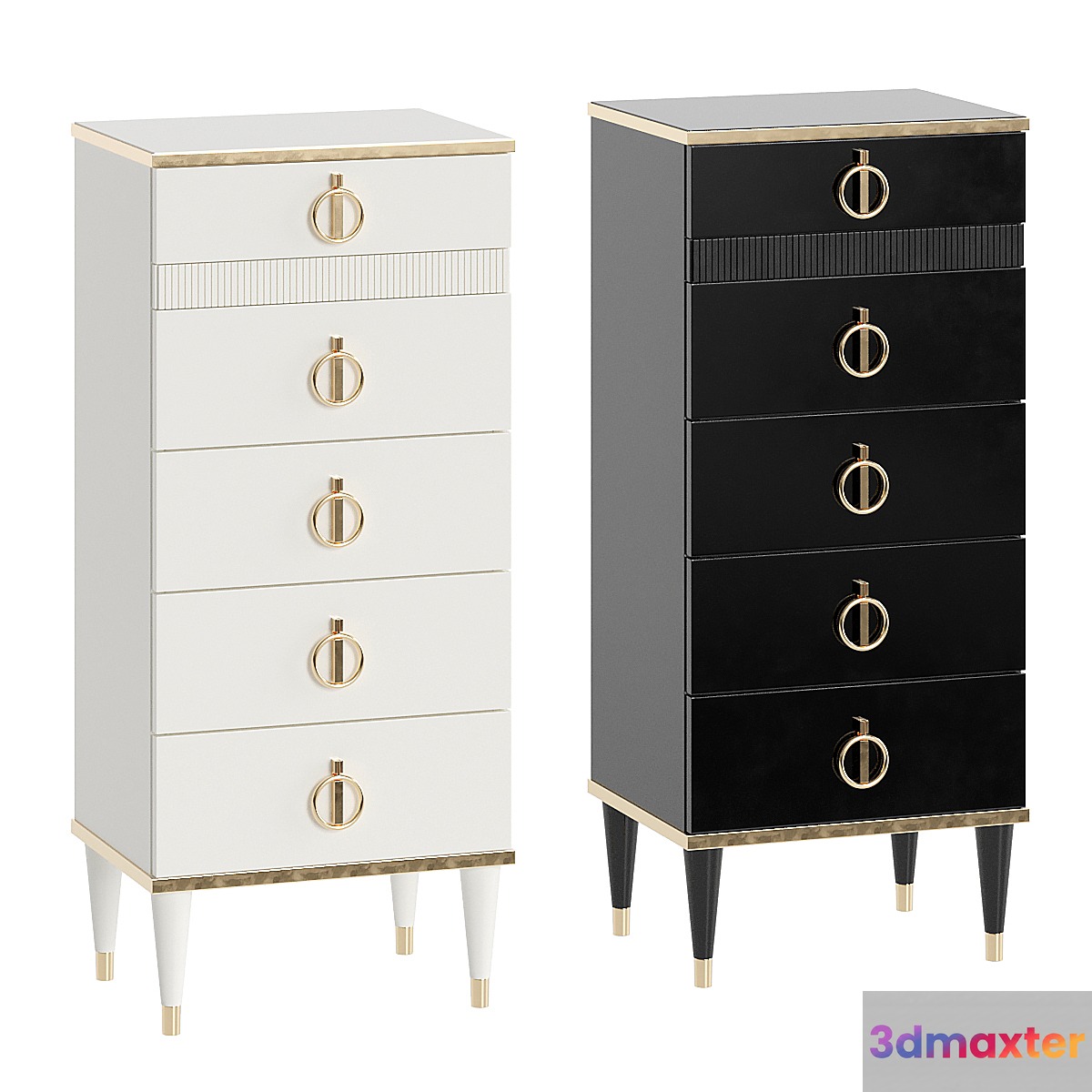 Chest of drawers Rimini Solo narrow with bar - No.3